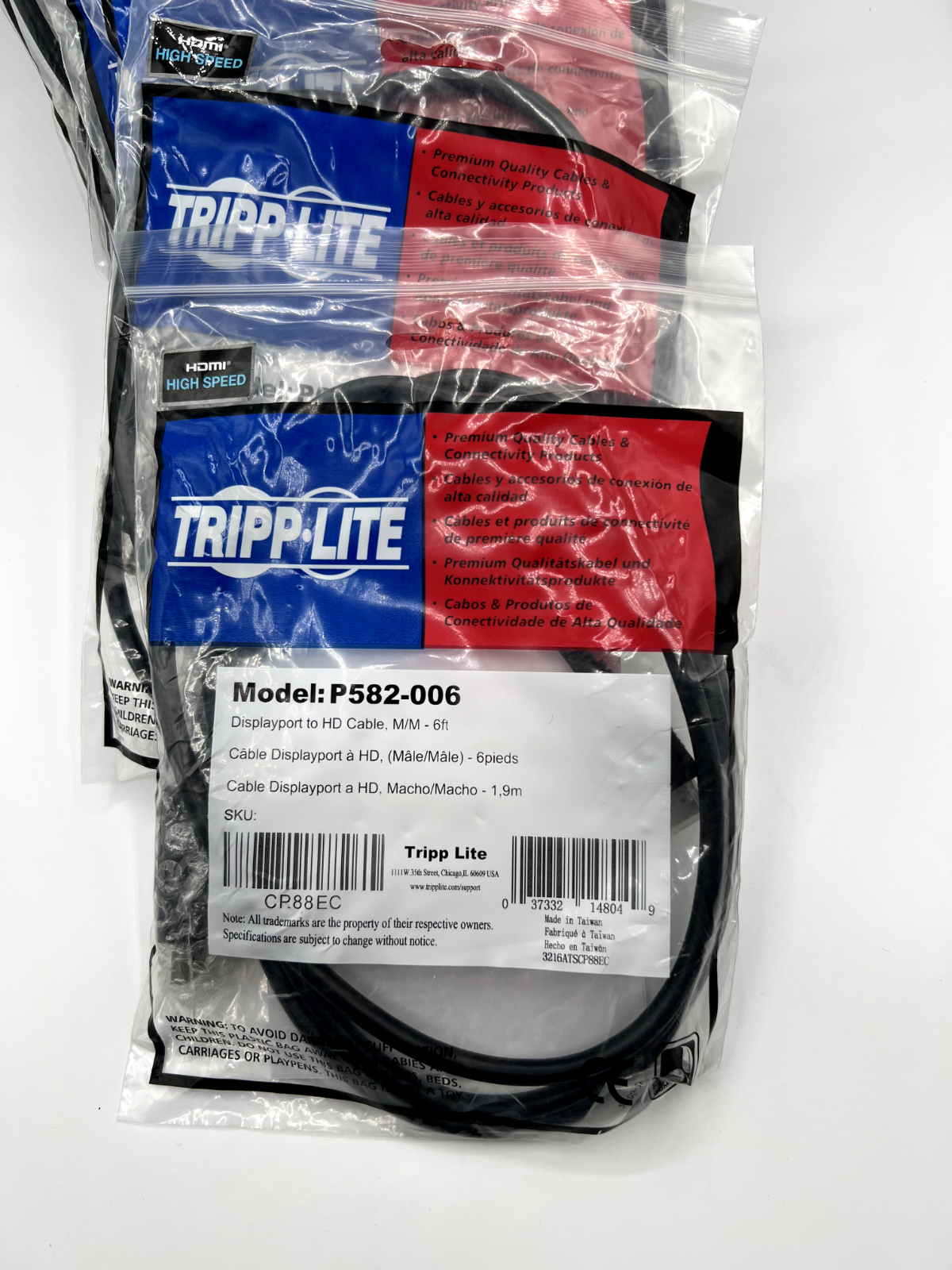 TRIPP Lite DisplayPort to HDMI Cable Adapter, DP to HDMI (M/M), DP2HDMI, 1080P