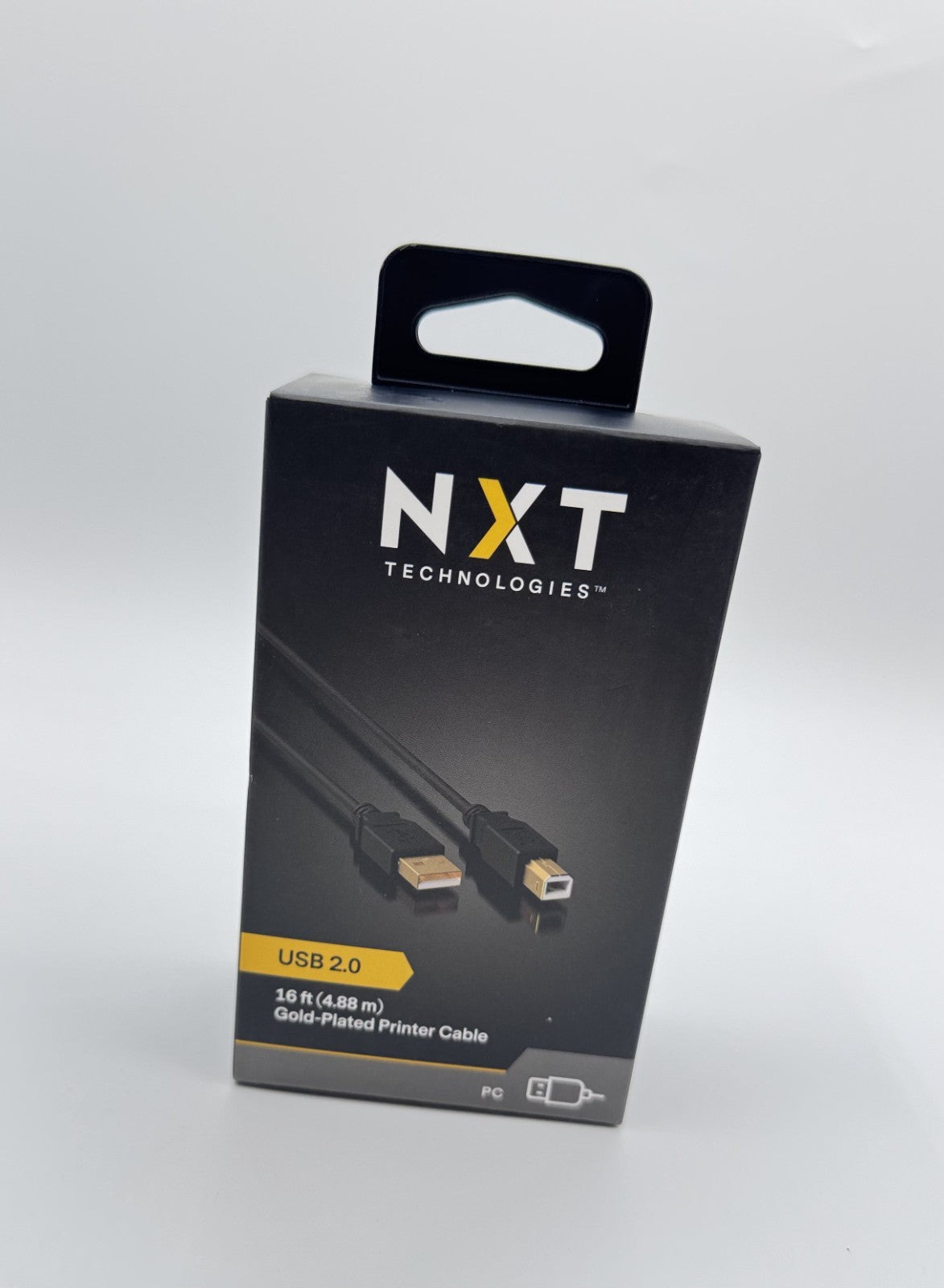 🆕 NXT Technologies USB 2.0 Gold-Plated Printer Cable 16 ft (4.88m) USB-A to USB