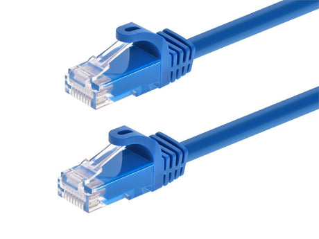 (10 Pack) Monoprice Cat5e Ethernet Patch Cable - 2ft - Blue, RJ45, 350Mhz, 24AWG