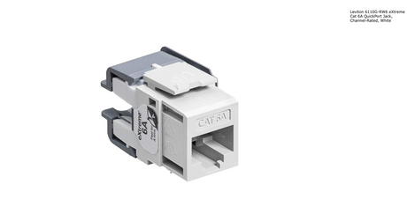 Leviton 6110G-RW6 Cat6A eXtreme QuickPort Connector | 10G | UTP | White | 110