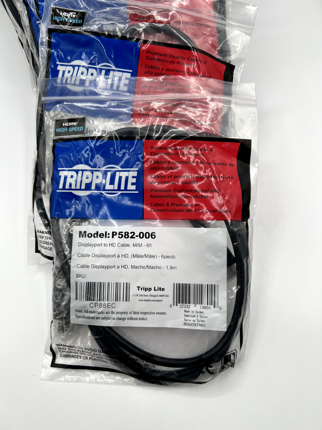 TRIPP Lite DisplayPort to HDMI Cable Adapter, DP to HDMI (M/M), DP2HDMI, 1080P