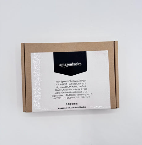🆕 Amazon Basics High-Speed HDMI Cable 2-Pack | 3 ft (0.9m) | Brand New & Sealed