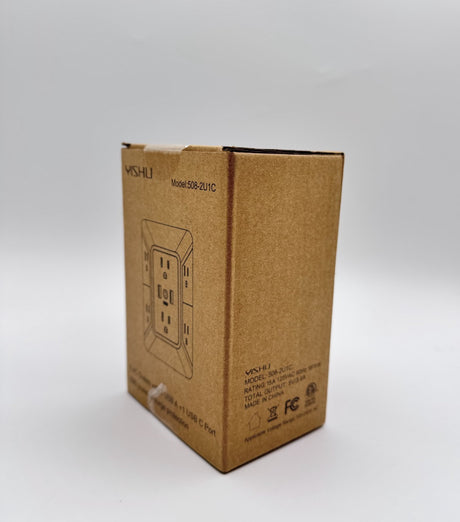 YISHU 508-2U1C Surge Protector Wall Tap 6 Outlets 2 USB-A 1 USB-C 1680J