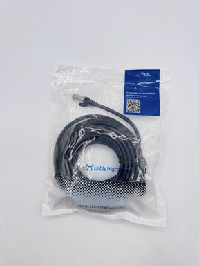 🆕 Cable Matters Cat6a Ethernet Patch Cable 25ft Black Shielded SSTP/SFTP RJ45