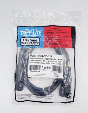 🆕 Tripp Lite P004-005-13A IEC C13 to C14 Power Extension Cord 5ft 13A – New