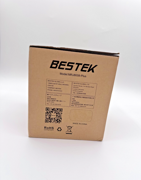 BESTEK MRJ8008-Plus Surge Protector Tower 8 Outlets 6 USB Wireless Charger