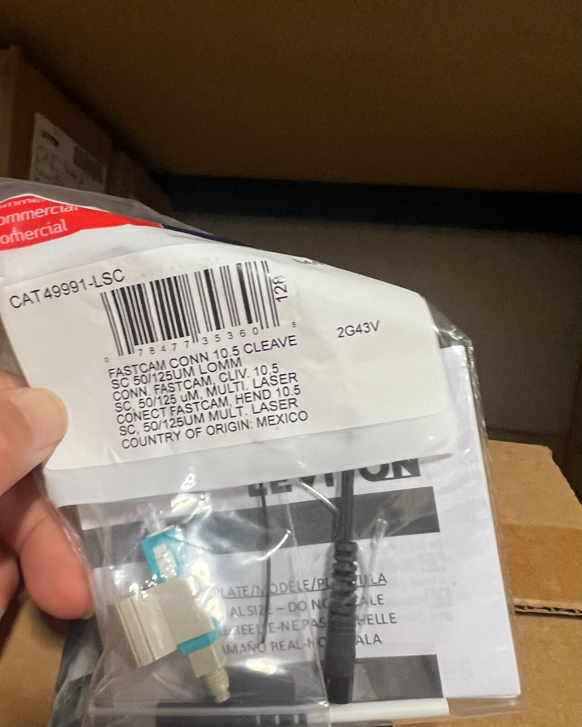 🔥 Leviton 128-49991-LSC FastCAM SC Connector 50/125µm LOMM Multimode -Box of 50