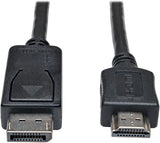 TRIPP Lite DisplayPort to HDMI Cable Adapter, DP to HDMI (M/M), DP2HDMI, 1080P