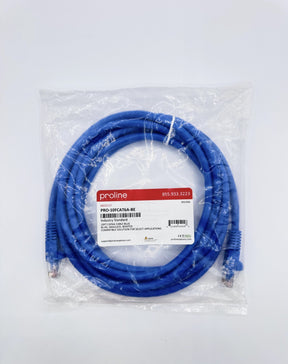 🆕 Proline PRO-10FCAT6A-BE Cat6A Ethernet Patch Cable 10ft Blue RJ45 Snagless