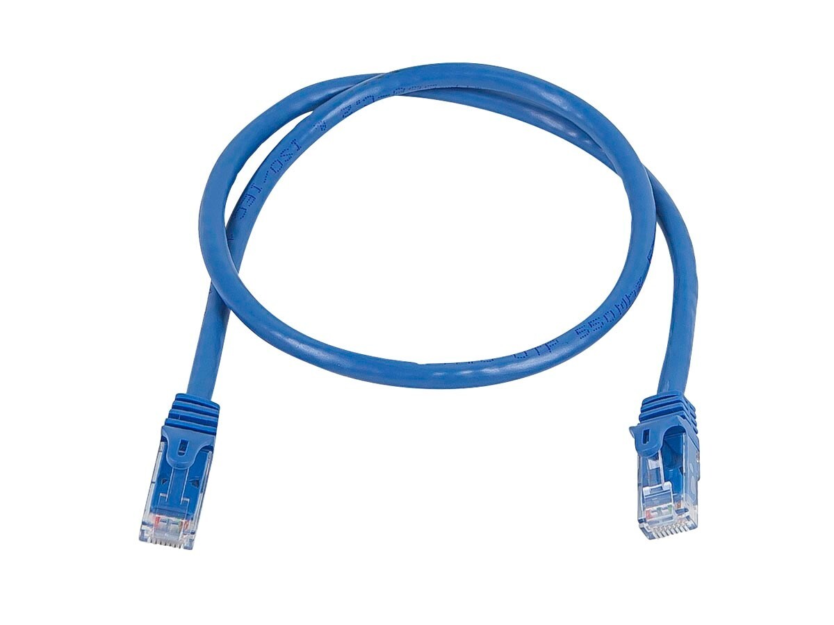(10 Pack) Monoprice Cat5e Ethernet Patch Cable - 2ft - Blue, RJ45, 350Mhz, 24AWG