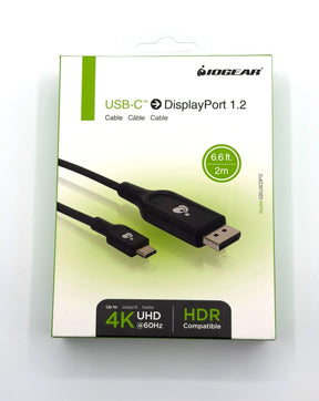 🆕 IOGEAR USB-C to DisplayPort 1.2 Cable 6.6 ft (2m) | 4K@60Hz | HDR | New