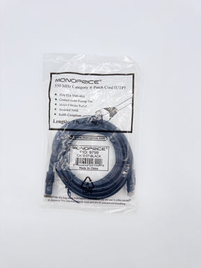 🆕 Monoprice 9799 Cat6 Ethernet Patch Cable 7ft Black RJ45 UTP 550MHz – New
